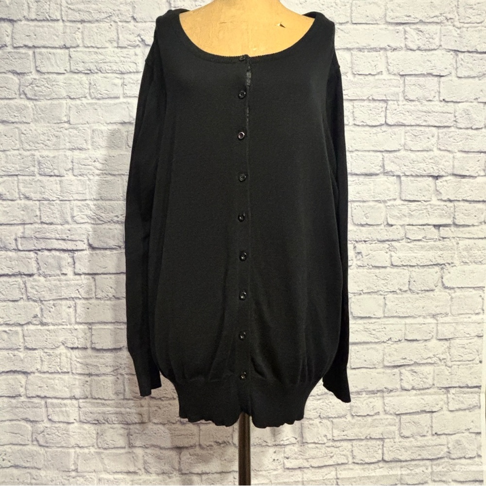 Jessica London Black Knit Cardigan- 18/20